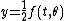 y=1/2*f(t,\theta)