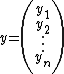 y={y1,y2,...,yn}